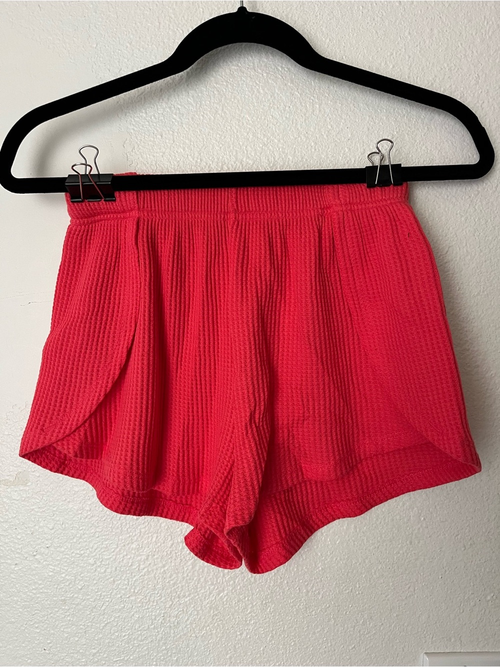 SO Bright Red Textured High-Rise Athletic Shorts